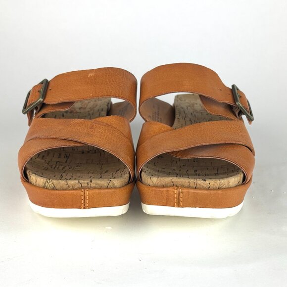 Kork-Ease Tan Leather Cork Wedge Sandals - Size 7M - Picture 6 of 14